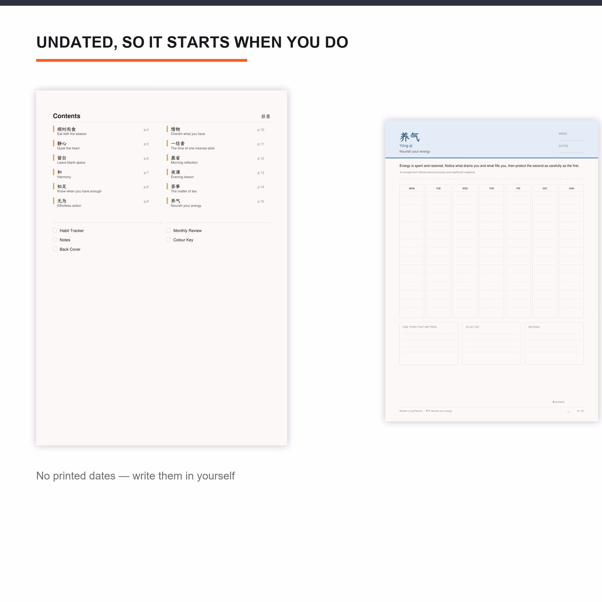 Mindful Living Planer — undatiert 4